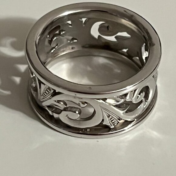Jacob Snow hand pierced platinum ring - Picture 4 of 5